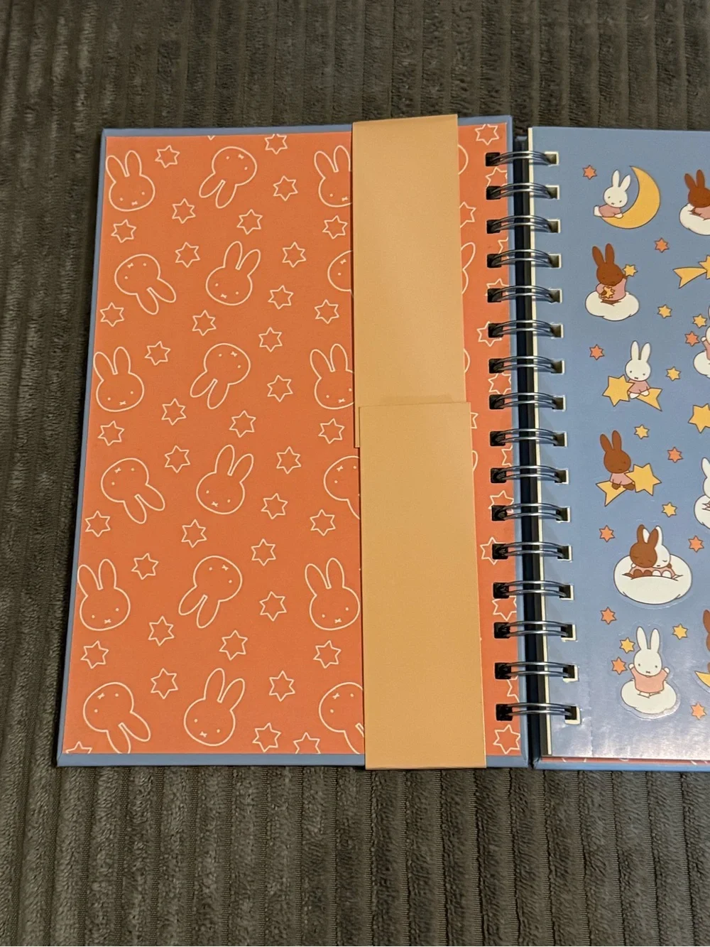 miffy Blue Notebook and Pen Set with Yellow Moon & Orange Stars